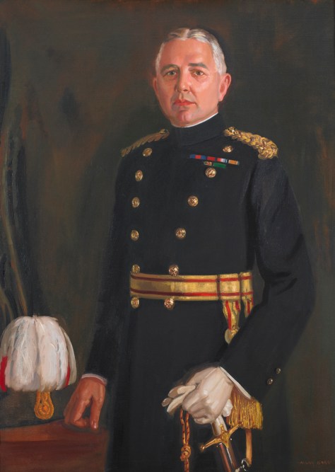 Brigadier General John A. Gunn, CMG, DSO, VD – Twelfth Commanding Officer, 1921-1922. The original oil portrait by Lieutenant (Robert) Allan Barr, hangs in the Queen's Own Rifles Officers' Mess. Photo by Christopher Lawson, June 17, 2010.