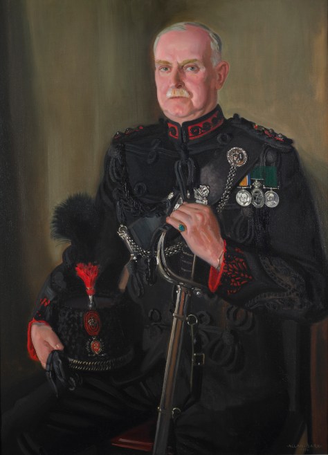 Colonel George C. Royce, VD – Eleventh Commanding Officer, 1920-1921. The original 1936(?) oil painting by Lieutenant (Robert) Allan Barr hangs in the Officers' Mess.