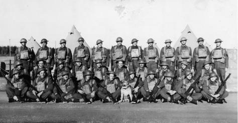 3rd Mortar Platoon at Gander Airport, Newfoundland, 1940