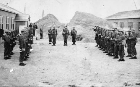 1st Battalion, The Queen's Own Rifles of Canada - change of Quarter Guard at Gander, Newfoundland in 1940