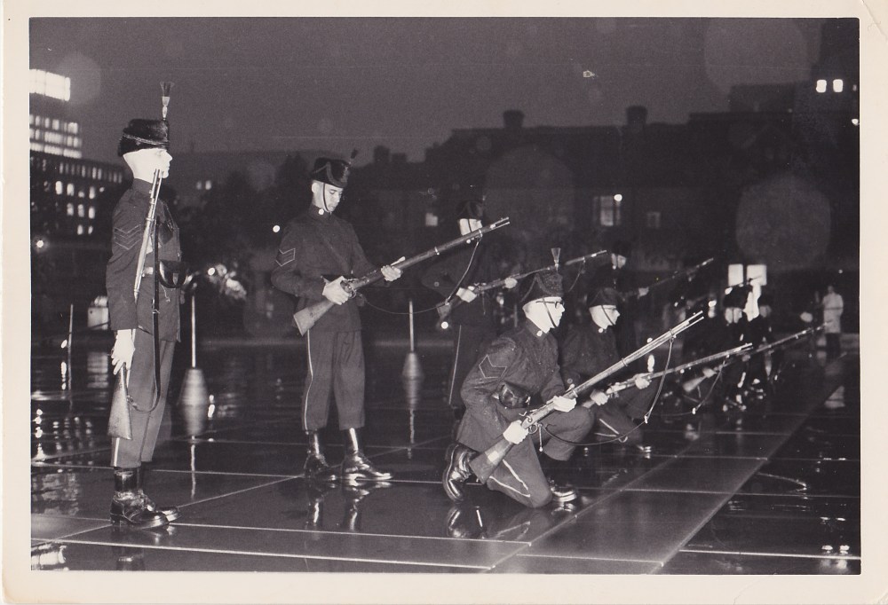 Skirmishers at Toronto City Hall preparing for volley