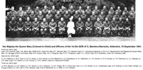 1941 Visit by Queen Mary to QOR