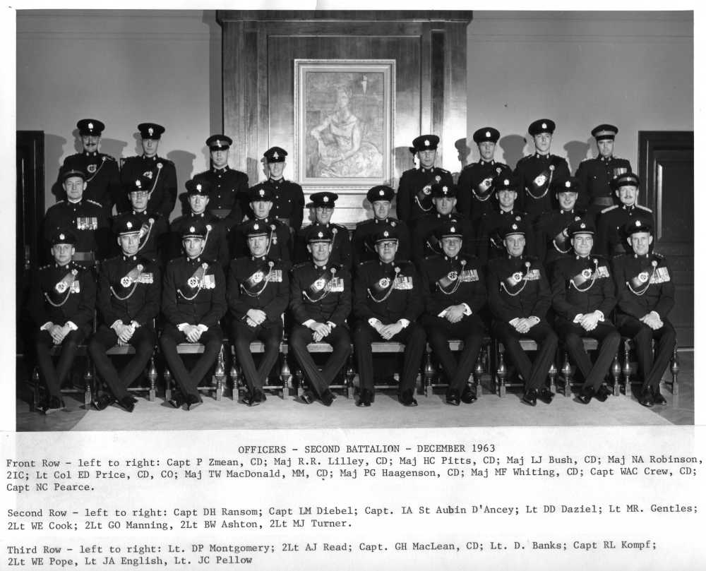 1963 Dec 2nd Bn QOR Officers