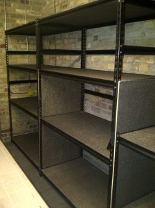 New photos storage shelving installed December 2012.
