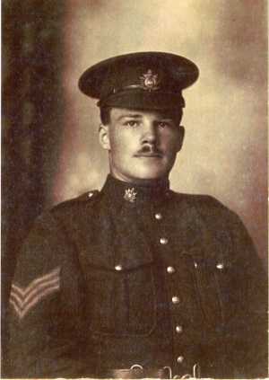 Sergeant (later CSM) Lawrence D. Pridham of the 166th Battalion QOR, CEF and later 4th CMR.