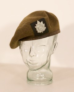 Canadian made 1944 Beret with QOR Badge and Backing