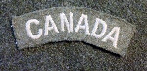 Canada shoulder title curved made in 1940