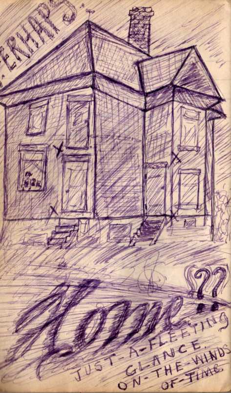Pridham's "Home" sketch from Vol #4 of his diaries.