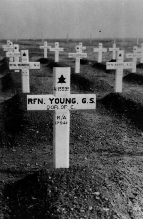 Original grave marker for Rifleman George Sherwood Young.