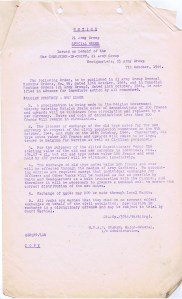 7 Oct 44 Notice from 21 Army Group