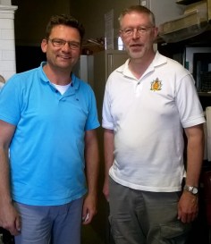 Author Robert Catsburg and Curator John Stephens in our museum office.