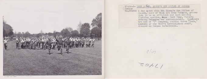 C Coy chasing three huns 17402 N Censor No 264840 England 1943