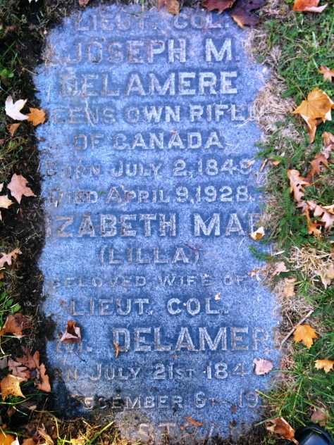 Grave marker for Lieutenant Colonel Joseph M. Delamere