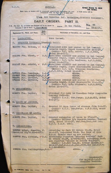 Part II Orders No. 44 (1917)