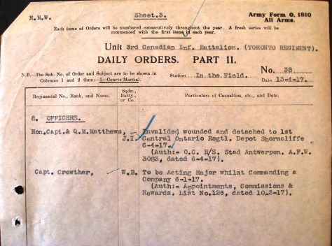 Part II Orders No. 38 (1917) 