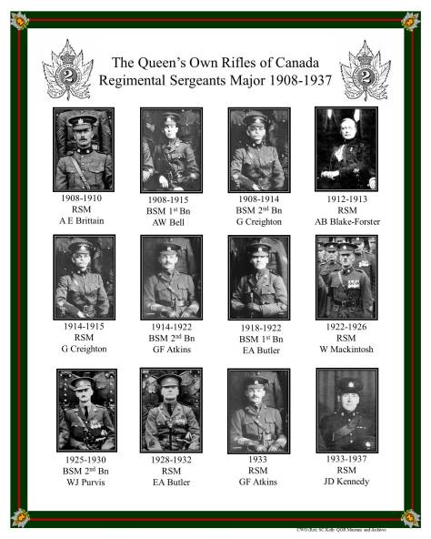 QOR Sgt Majors 1908-1937