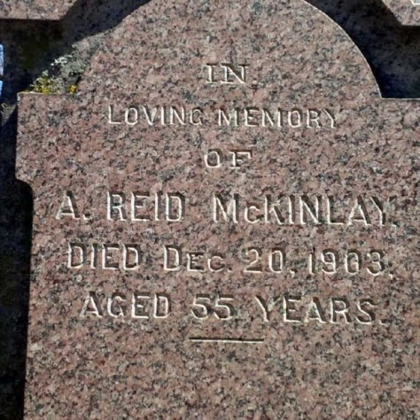 McKinlay, Archibald Reid gravestone